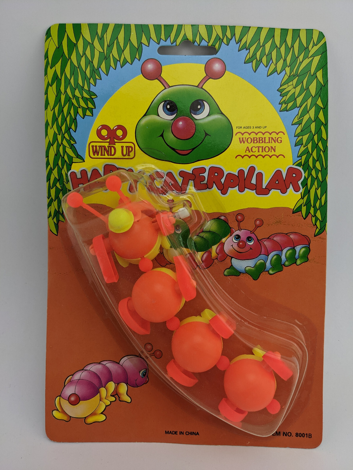 Lot of 8 - Wind Up Happy Caterpillar with Wobbling Action - Child Toy