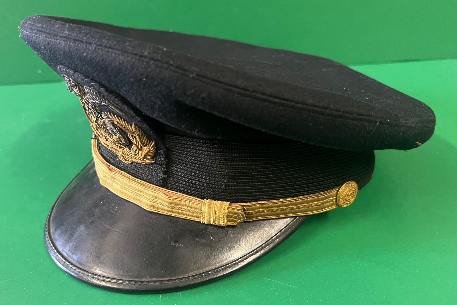 US MARITIME SERVICE OFFICER’S VISOR CAP W/BULLION BADGE