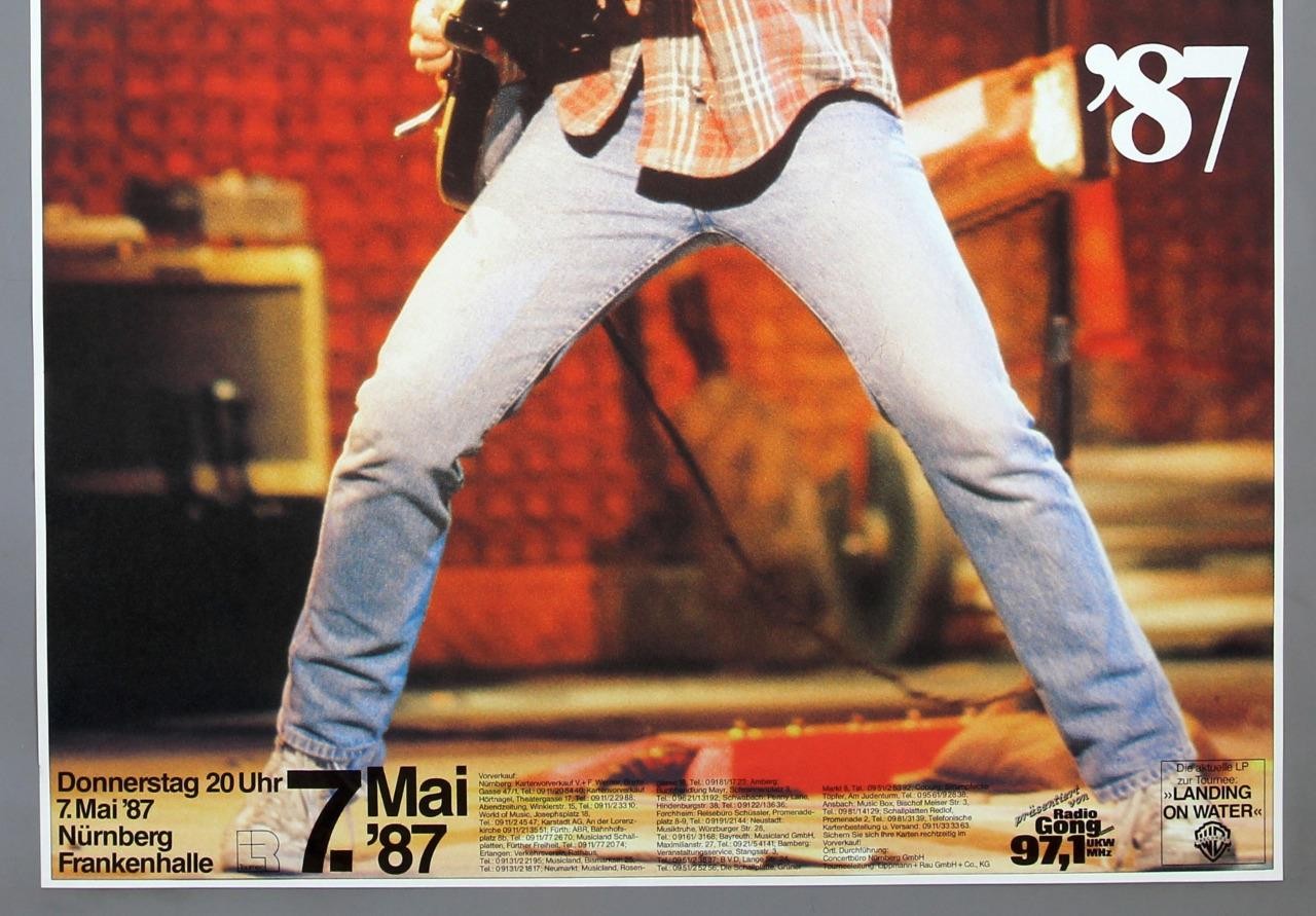 NEIL YOUNG rare vintage original Nuremberg 1987 concert poster LANDING ON WATER