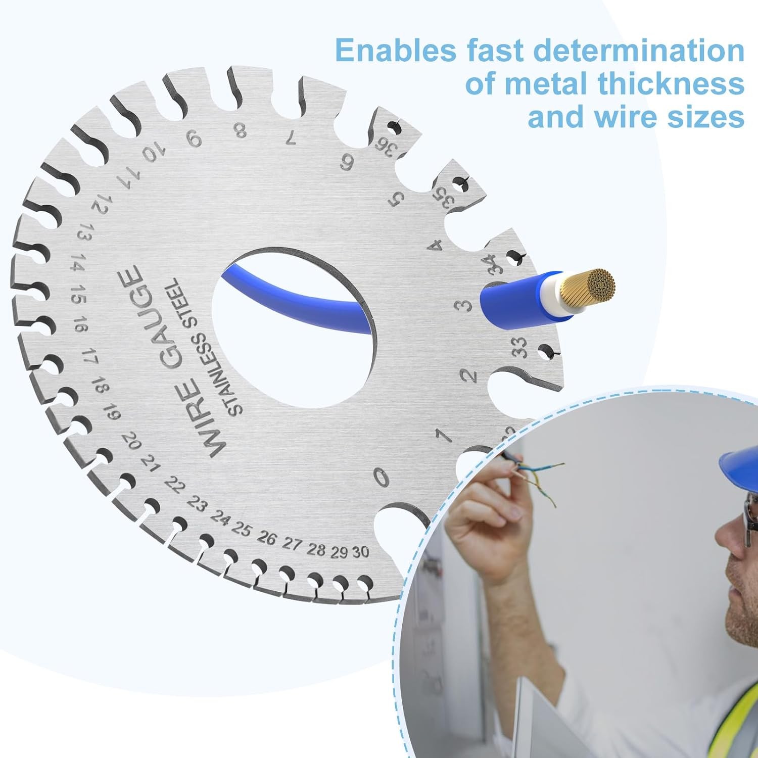 2Pcs Metal Gauge Thickness Tool Wire Gauges Size for Welding Highly Accurate