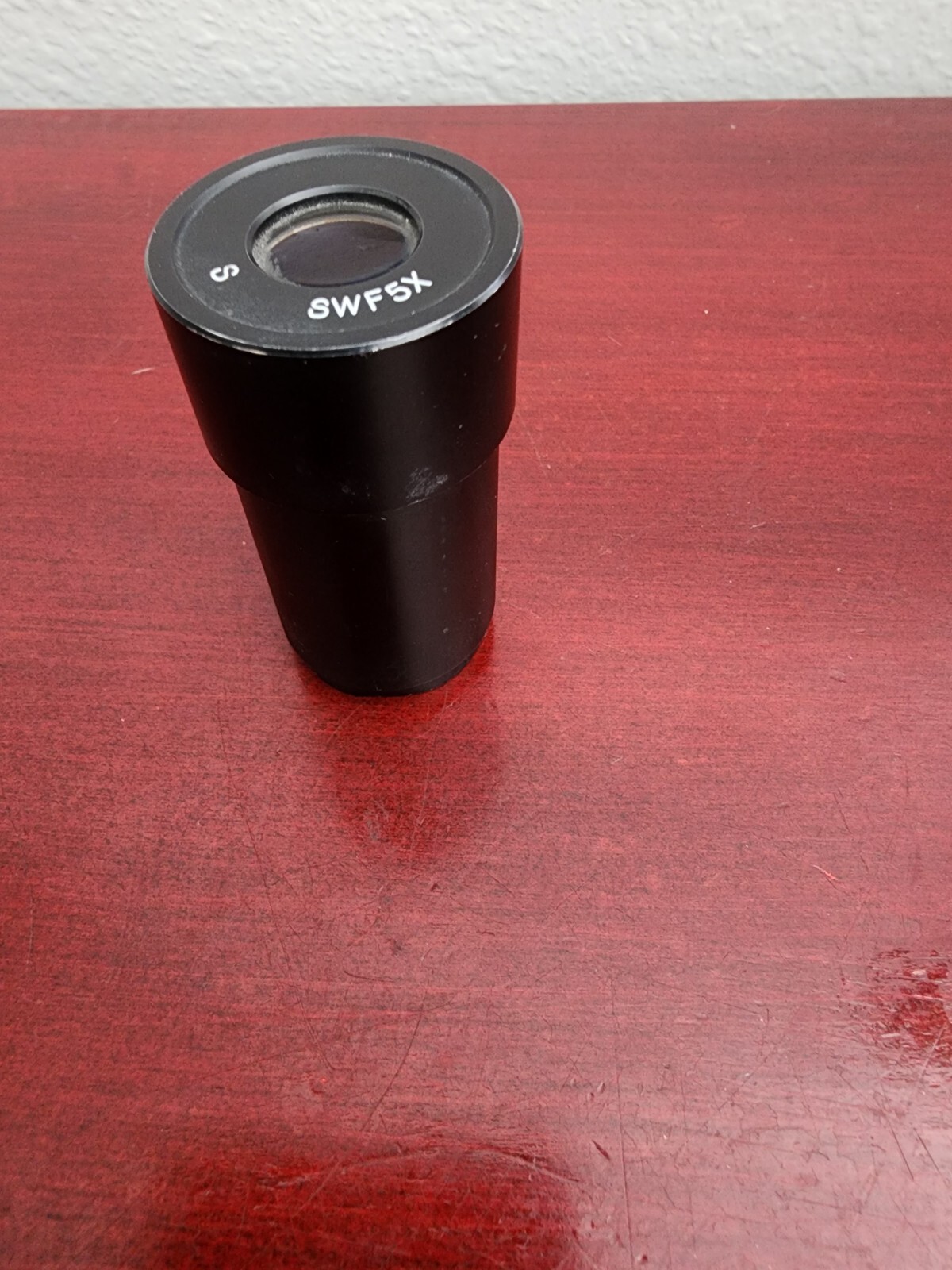 PAIR(2) OF S SWF5X MICROSCOPE EYEPIECES. NO CRACKS OR CHIPS. WORKS