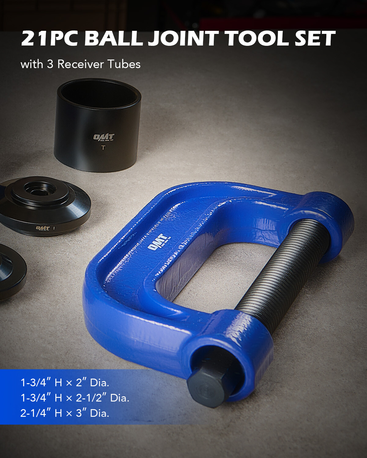 21PC C-PRESS BALL JOINT MASTER SET SERVICE KIT REMOVER INSTALLER 2 4 WD AUTO