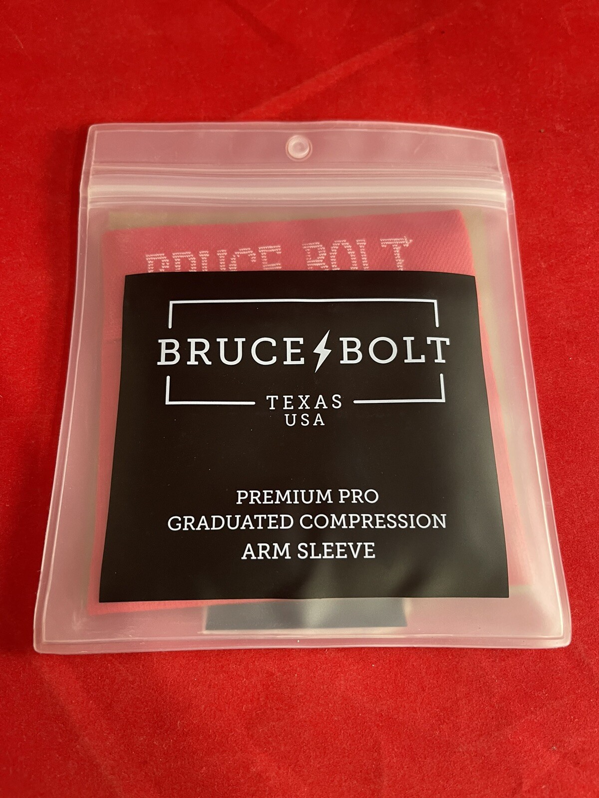 Bruce Bolt- RED- Baseball Arm Sleeve- Size: Adult (LG/XL) Older 2022 Version⚡️