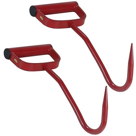 11" Metal Hay Hooks Farmer Rancher Tool for Move Stacking Loading Hay Bale Rolls