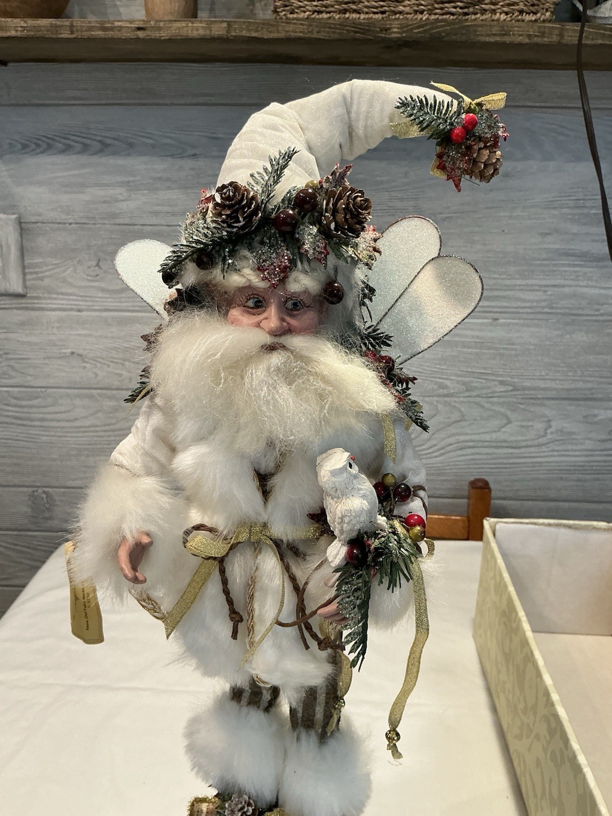 Mark Robert’s Snow Owl Fairy 22” Stocking Holder Very RARE!