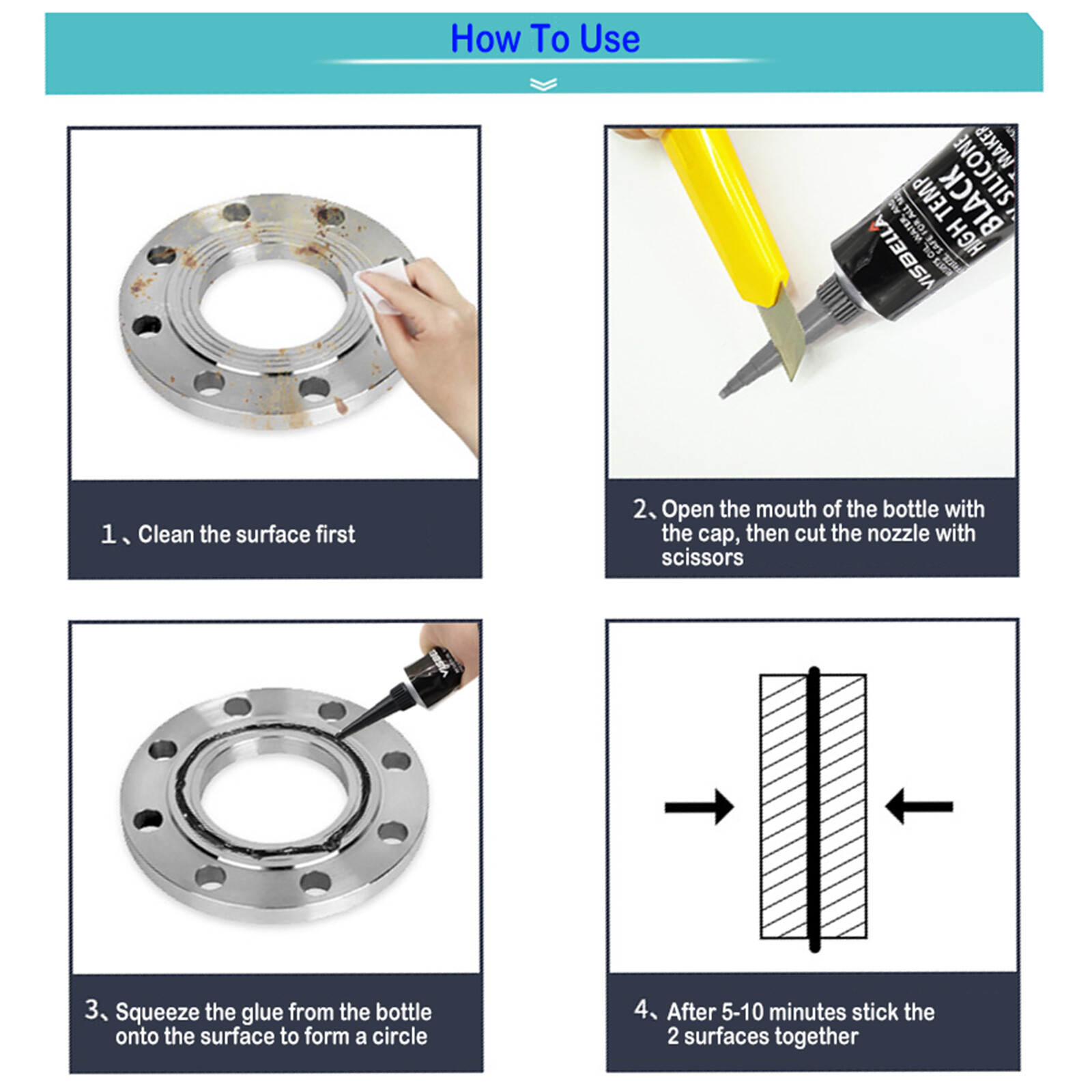 105g Gasket Maker RTV Black silicon high temp sealer instant sealant oil resist