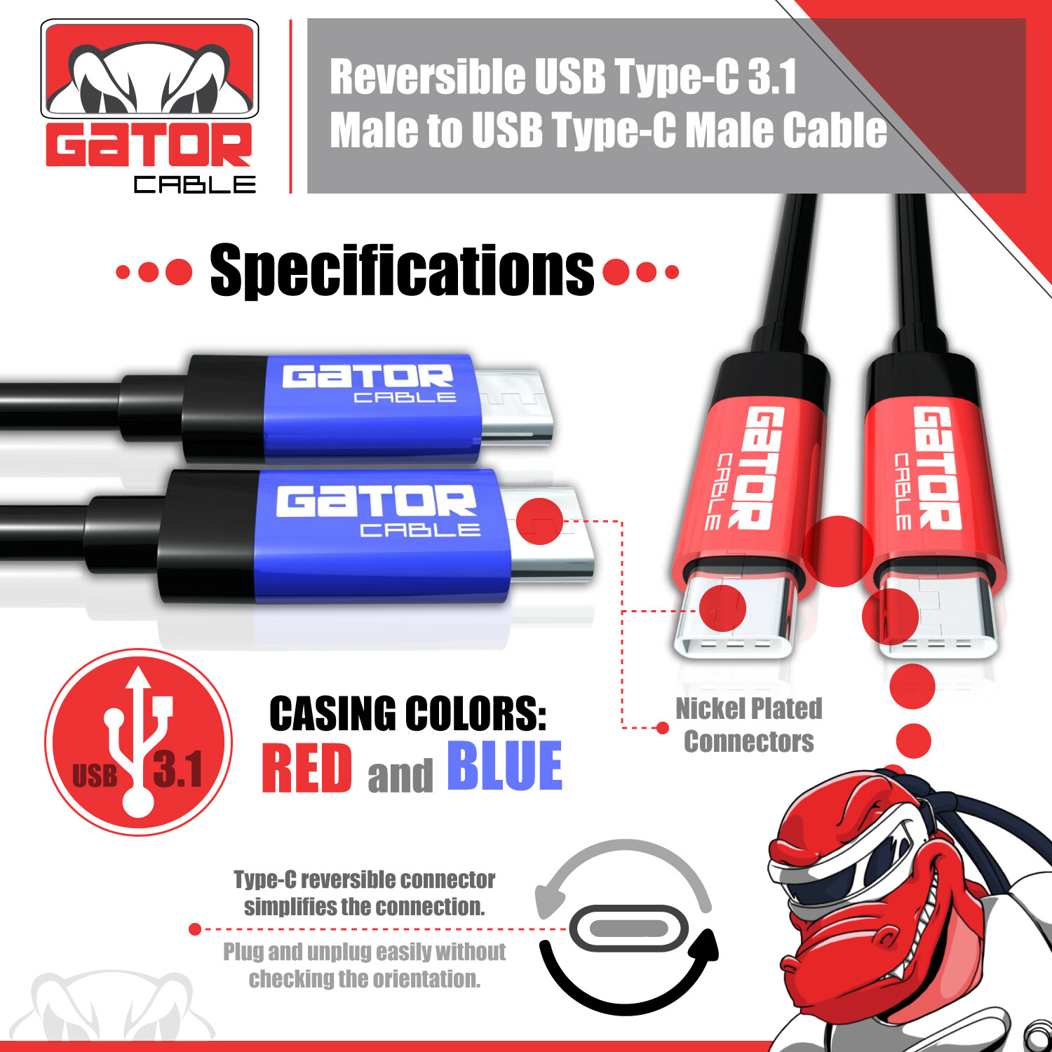 USB-C to USB-C Type-C Male Charger Cable Fast Charge 3.1 Data Sync Cord PD 20W