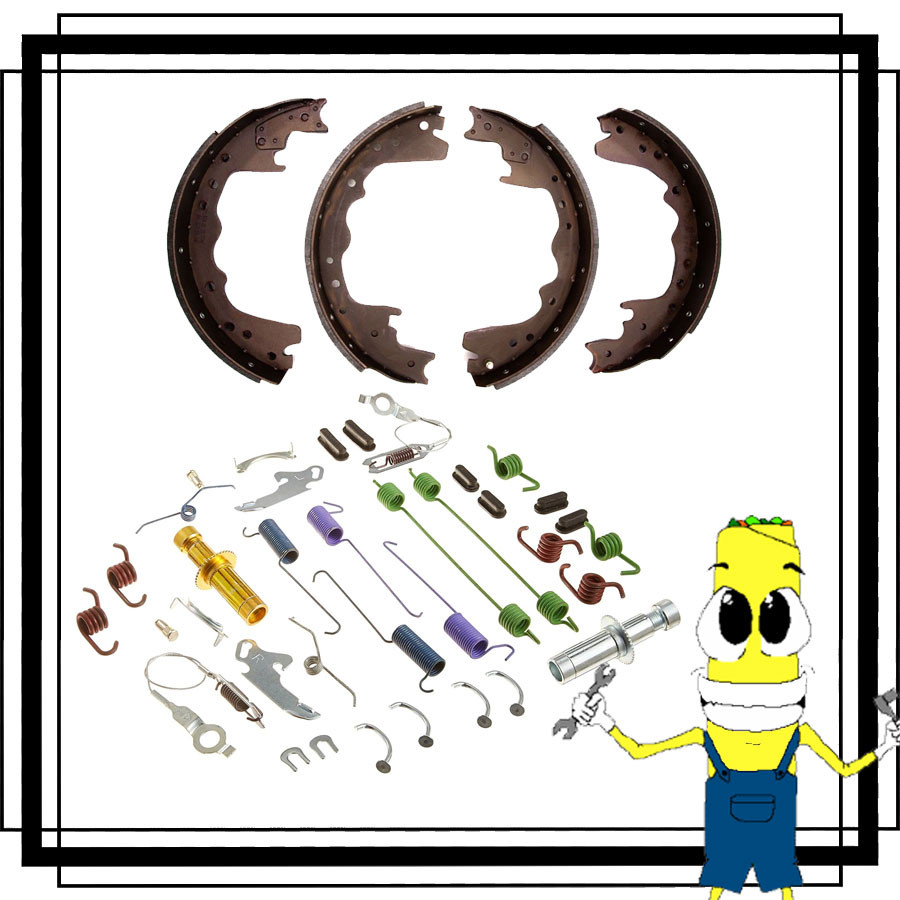 Rear Brake Shoe Hardware & Adjusters Kit for Ford F-250 1966-1999 2.5 in Shoes