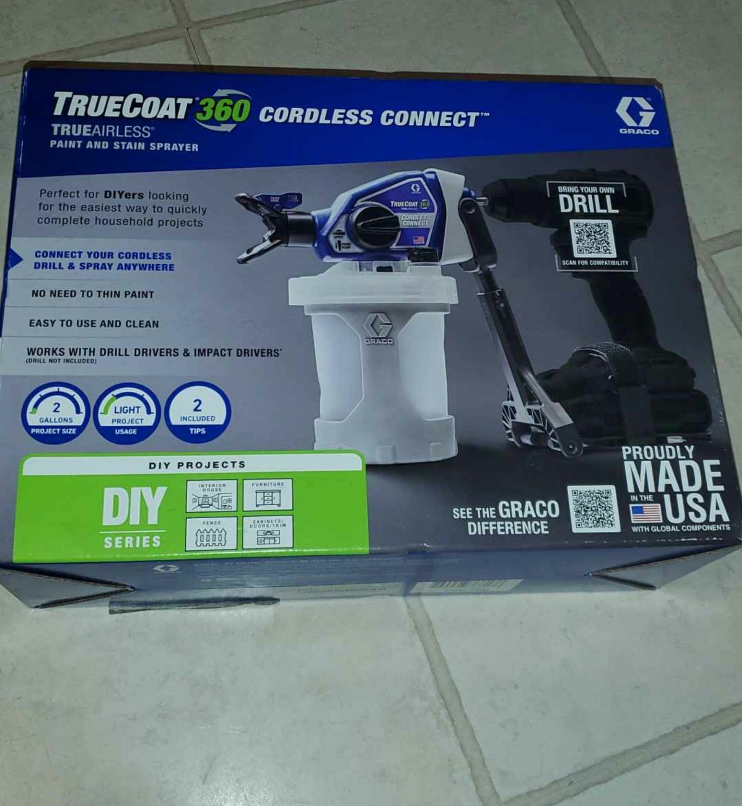 Graco TrueCoat 360 Cordless Connect Drill Sprayer (WMP015756)