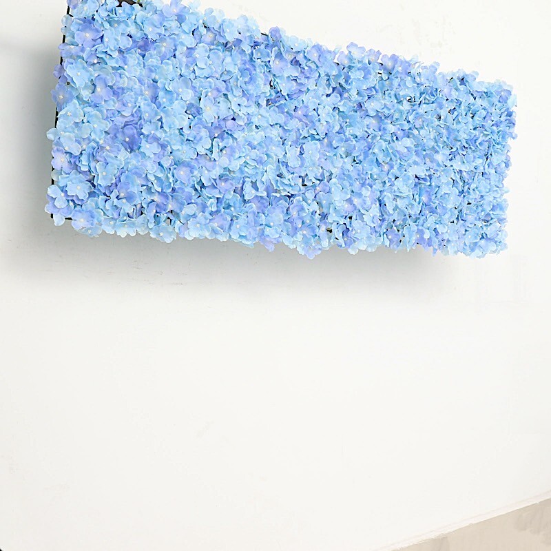 4 Serenity Blue Hydrangea Flowers Mat Wall Backdrop Panels Wedding Decorations