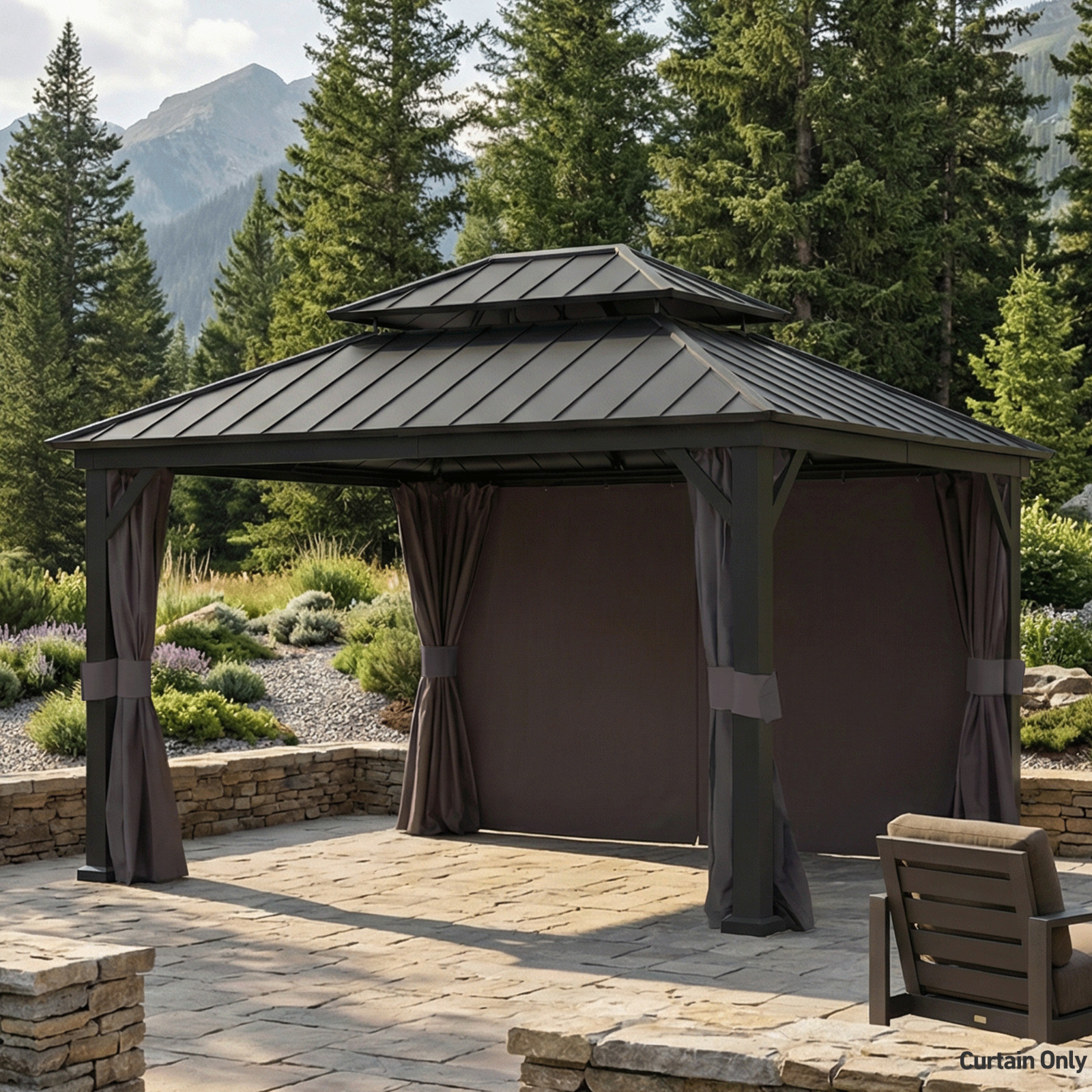 Gazebo Universal 10' x 12' Privacy Curtains Only Replacement 4-Panel Sidewalls