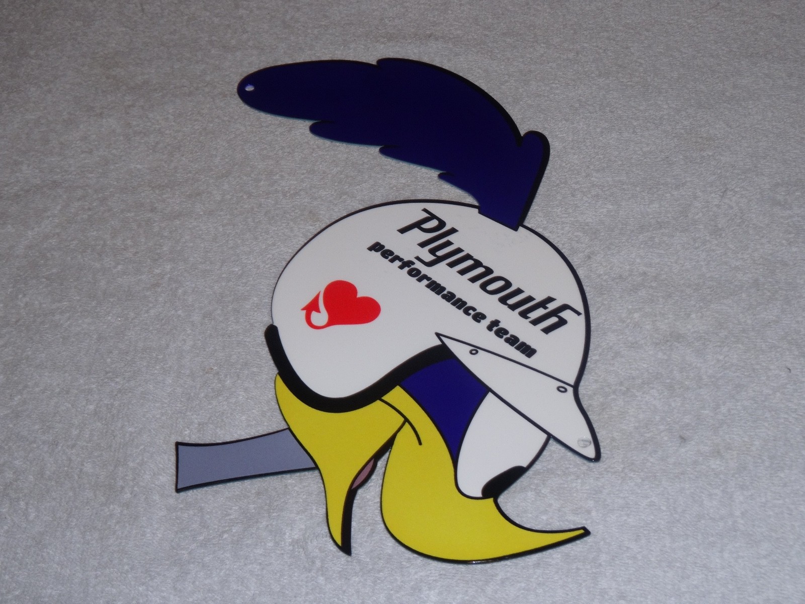 VINTAGE ROAD RUNNER DODGE PLYMOUTH PERFORMANCE 13" METAL GAS OIL SIGN ROADRUNNER