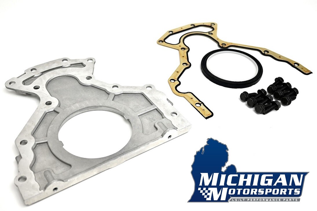 Michigan Motorsports LS1 Rear Cover with Main Seal, Gasket & Bolts Like 12639250