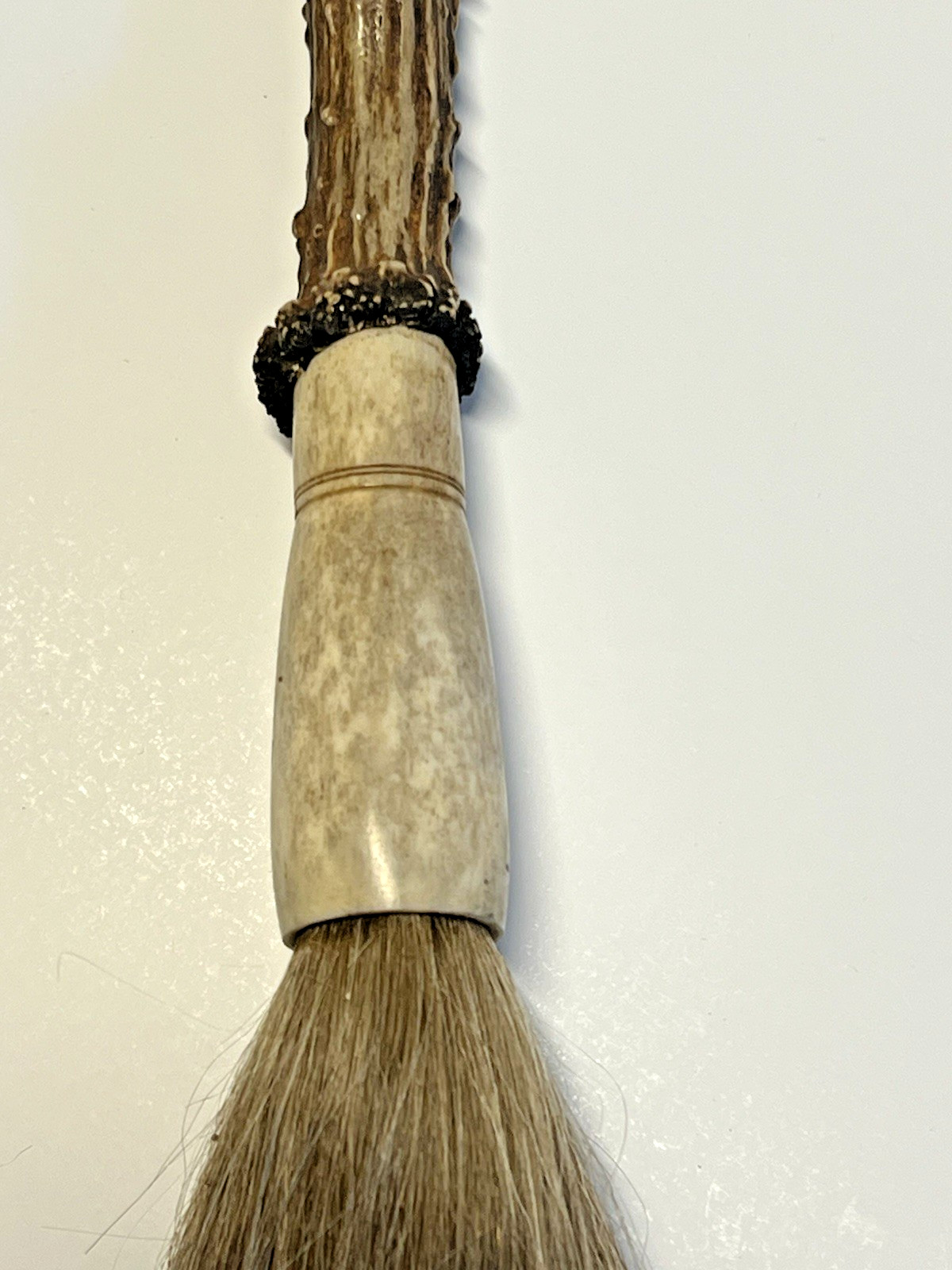 Antique Original Native American Indian Ceremonial Deer Antler Brush;