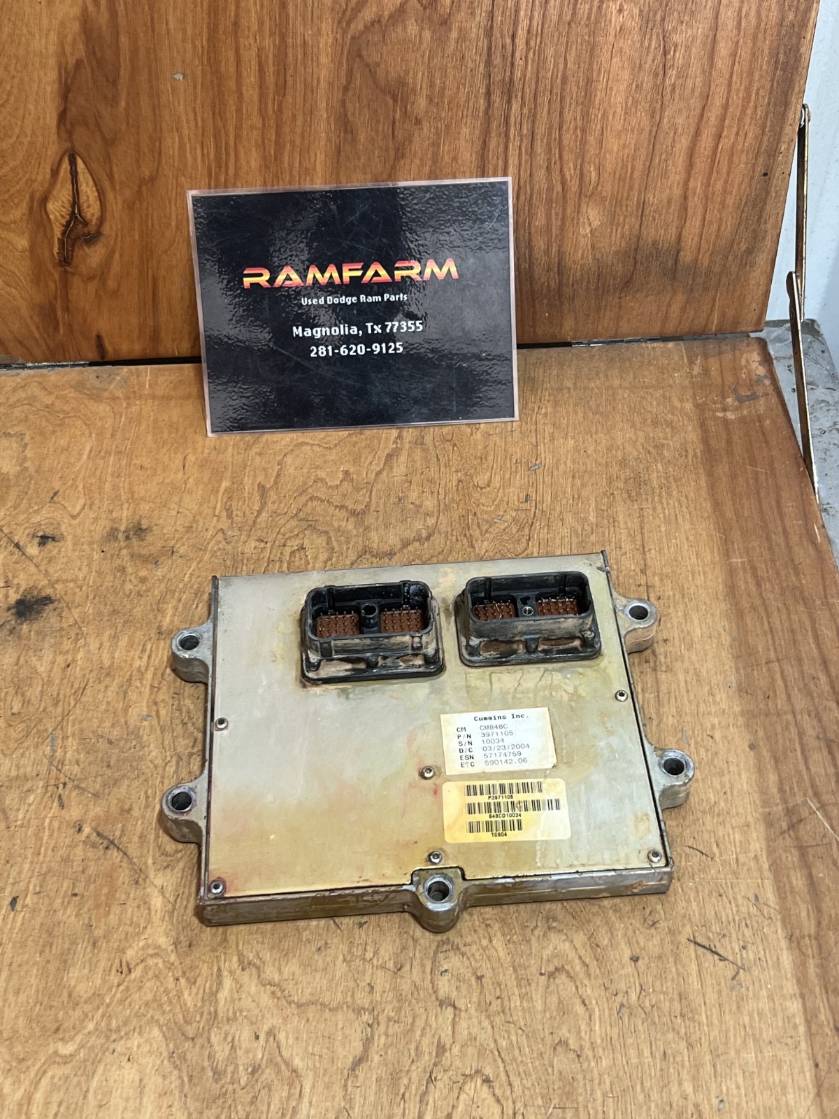 2004 Dodge Ram ECM 3971105 DIESEL CM848C