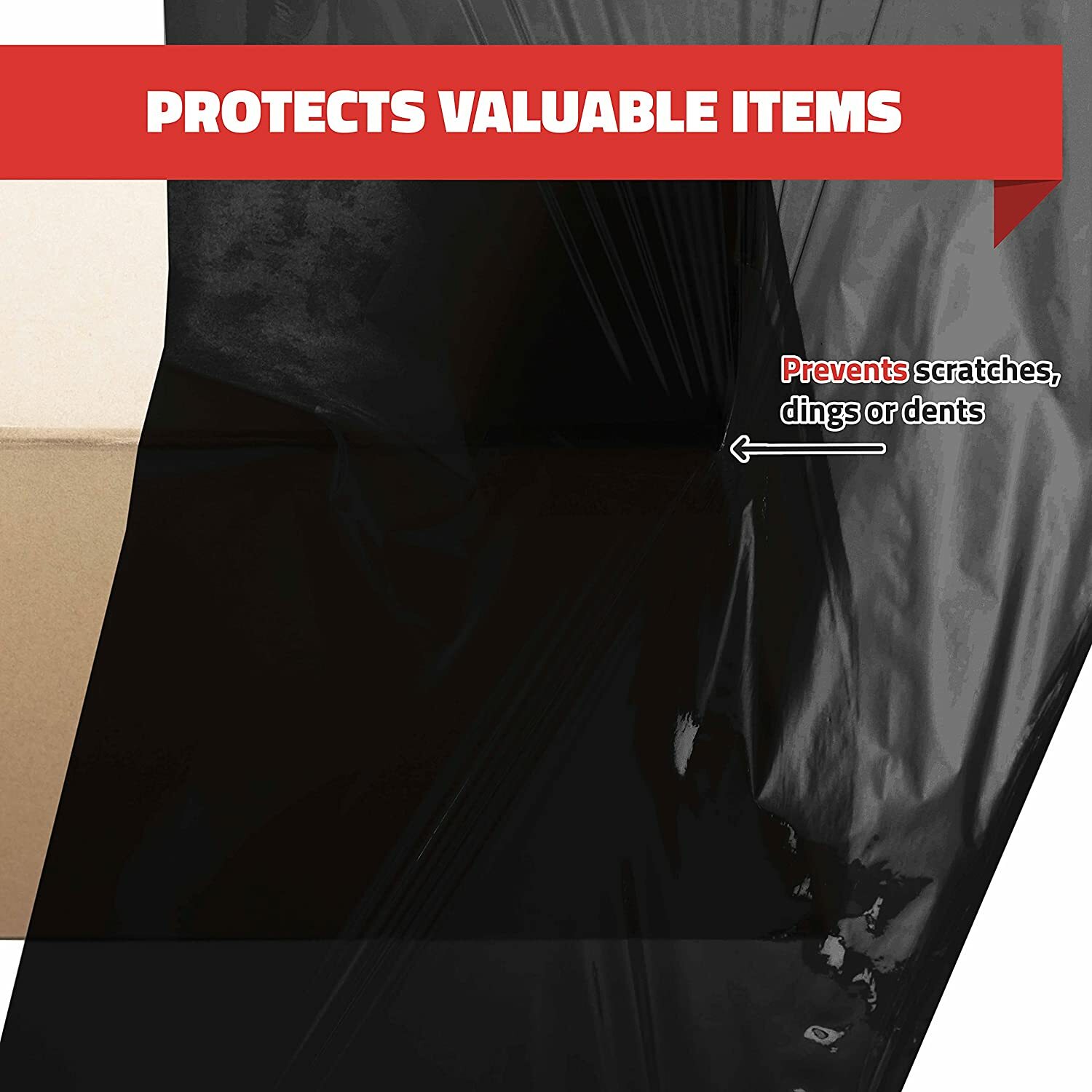 80 GAUGE - 4 Rolls Black Shrink Wrap Stretch Film 18" X 1000' Total 4000 FT