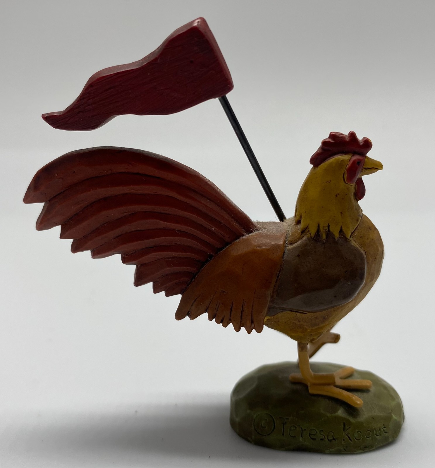 Teresa Kogut Rooster Figurine Morning Sunshine Folk Art Miniature