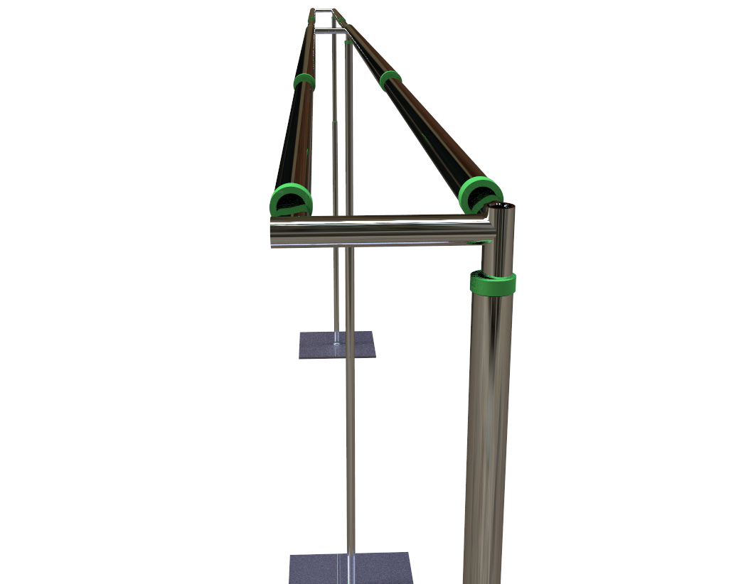 DOUBLE CROSS BAR ADJUSTABLE QUICK BACKDROP KIT 10FT x 20FT PIPE WITHOUT DRAPE