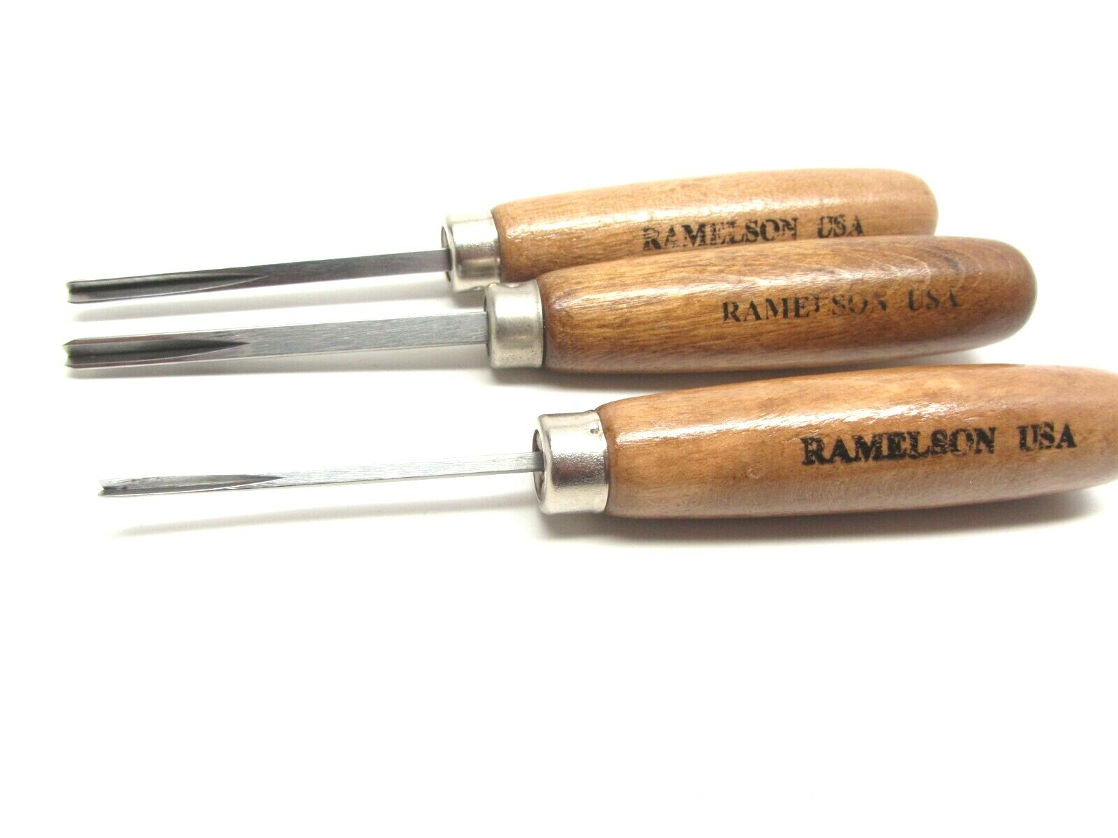 Ramelson Veiner Line V Checkering Wood Carving Hand Chisel Tools 3pc Gunsmith