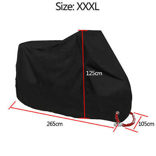 Motorcycle Cover waterproof Heavy Duty for Winter Outside Storage 3XL Snow Rain