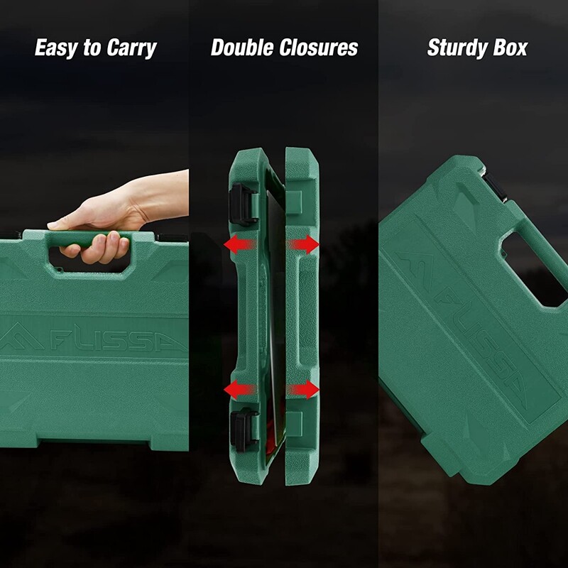 FLISSA Hunting Field Dressing Kit 10 Piece Hunting Knife Set with Skinning Knife