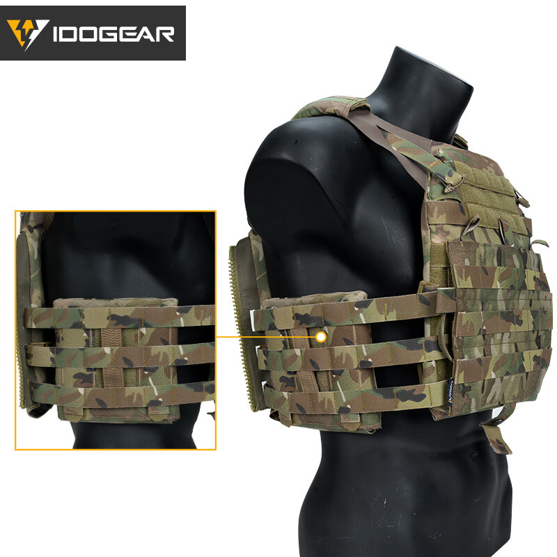IDOGEAR Tactical Side Plate Pouch Set Plate Pocket 2PCS 6"X6" for JPC2.0 Hunting