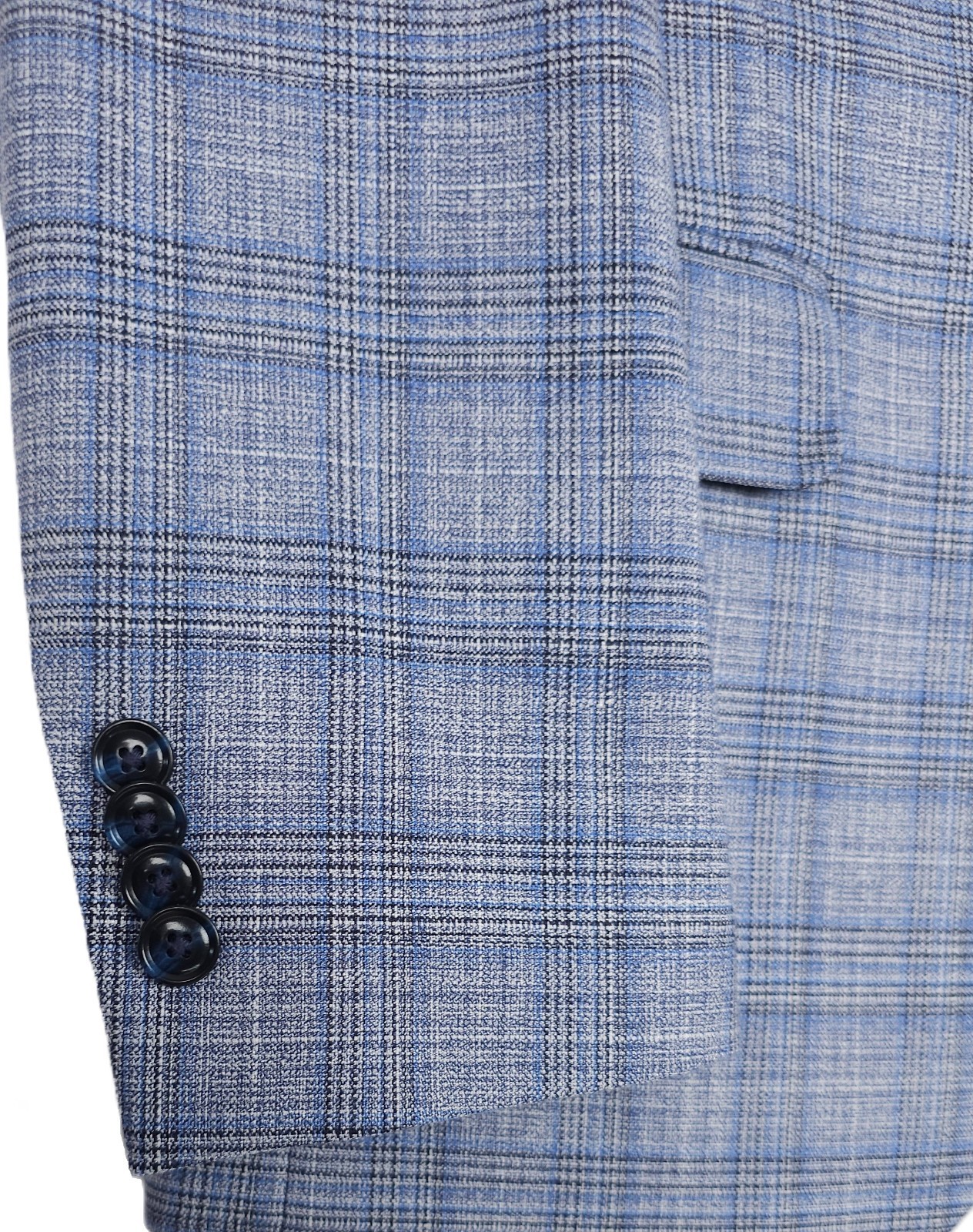 Tommy Hilfiger Mens Modern Fit Sport Coat 36S Light Blue Plaid Flex Stretch NWT