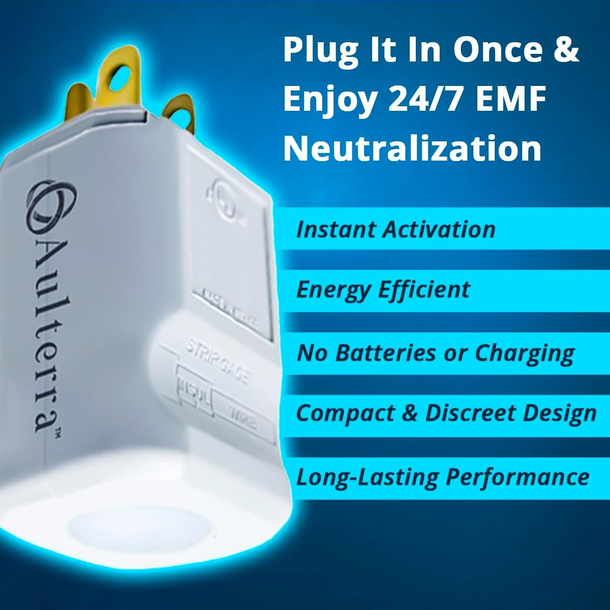 Aulterra EMF Neutralizer Whole House Plug to Neutralize Harmful Effects of EMFs