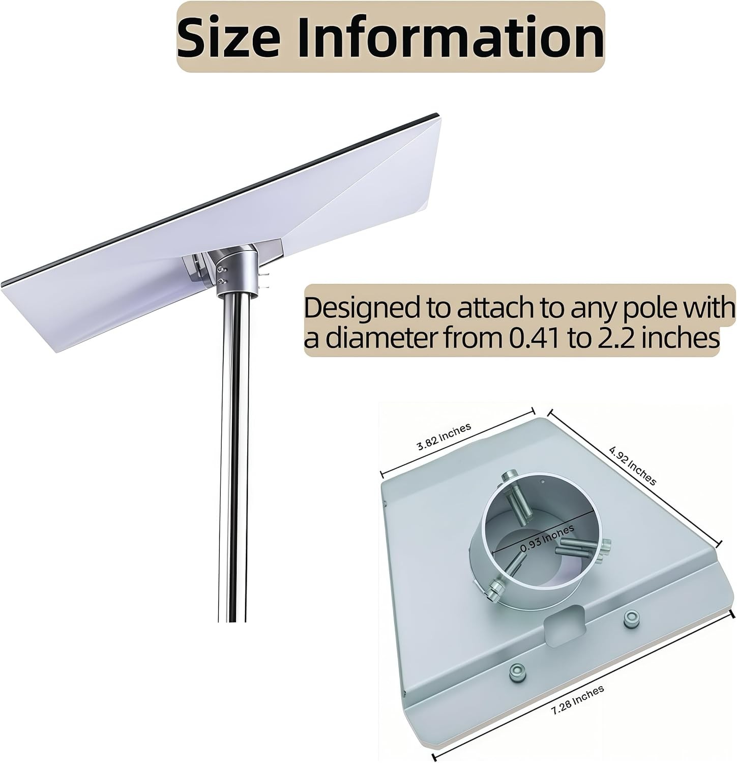 Heavy Duty Starlink Pipe Adapter - Universal Pole Mount Kit for Standard & V3 Di