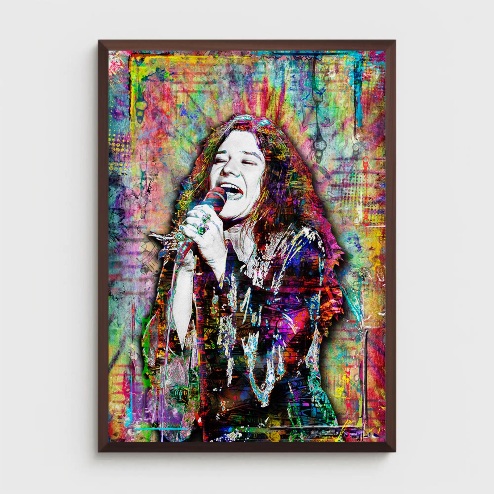 JANIS JOPLIN HIPPIE 16x20in Poster Janis Joplin Tribute Print Free Shipping US