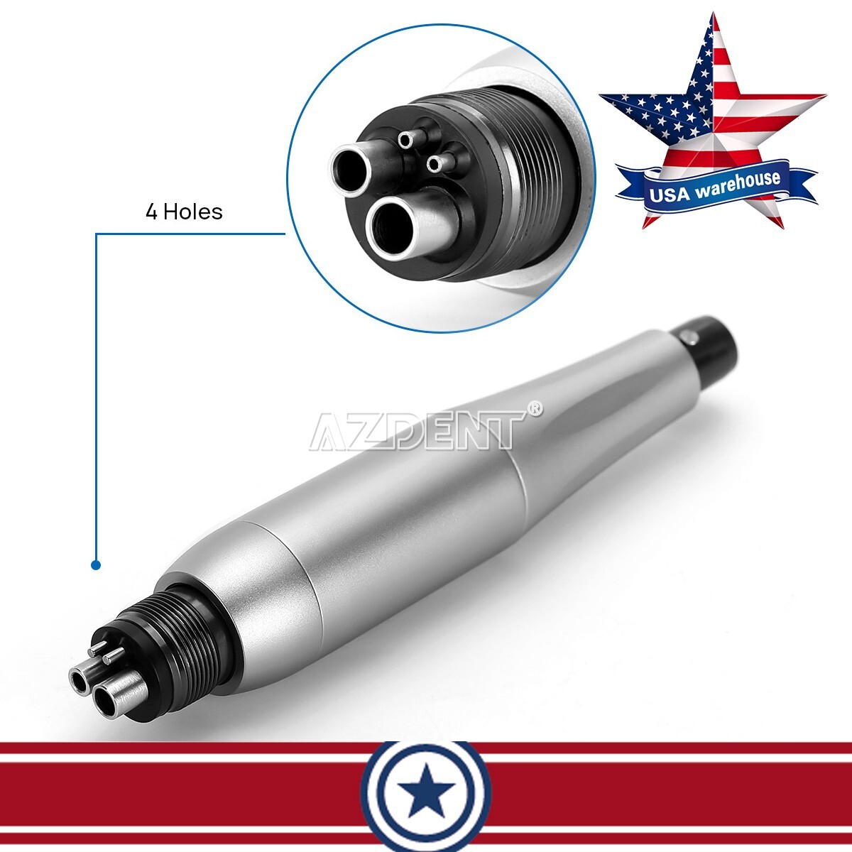 360° Swivel Dental Hygiene Prophy Handpiece Air Motor 4 Holes W/ 4:1 Nose cone