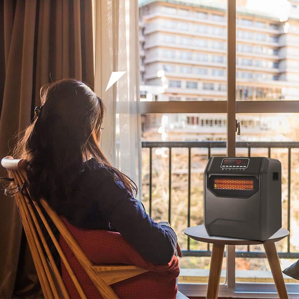 WeWarm Electric 6 Element Infrared Space Heater Black Plastic