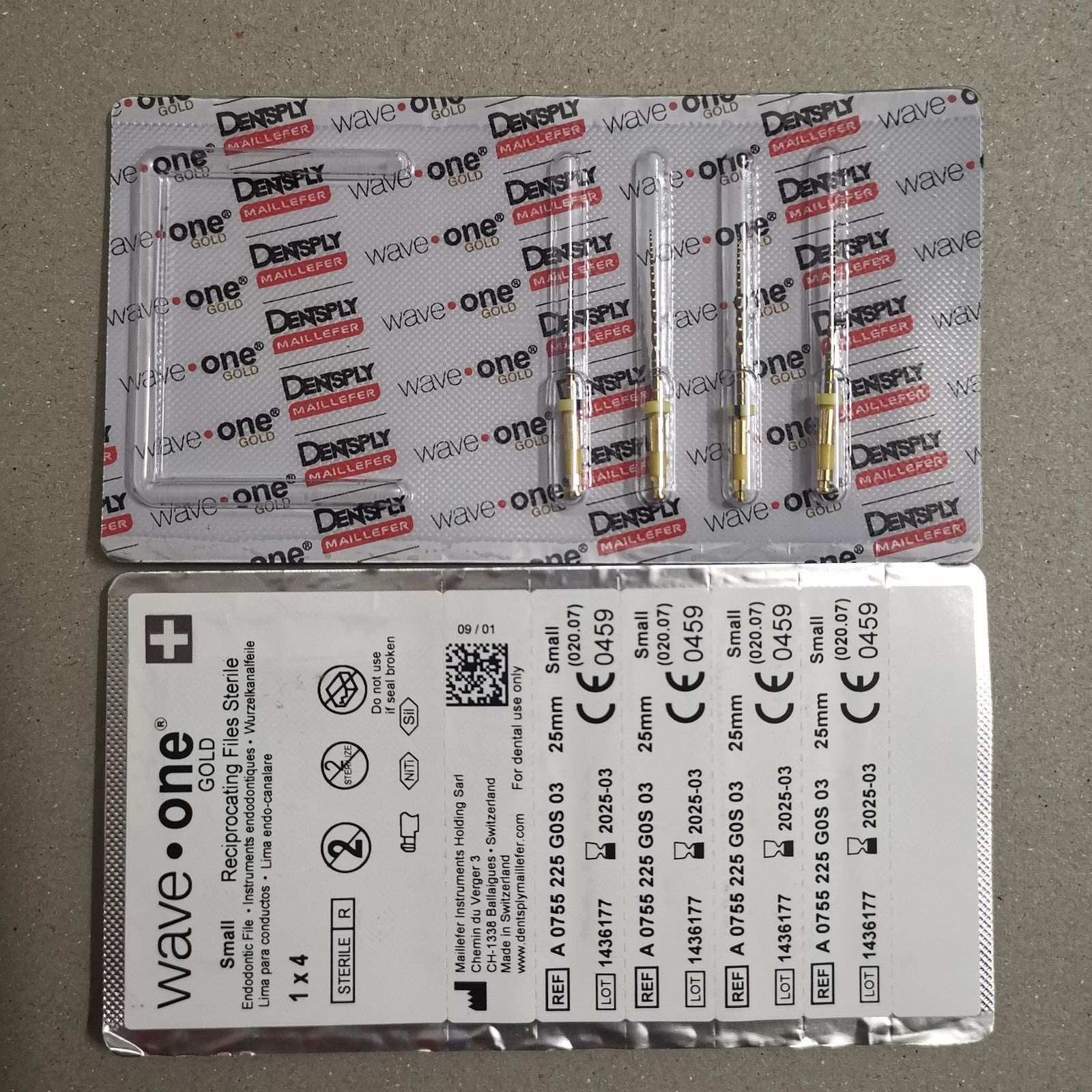 Waveone Gold Wave One Small Yellow Endodontic File Root Canal Dentsply 10PK 25mm