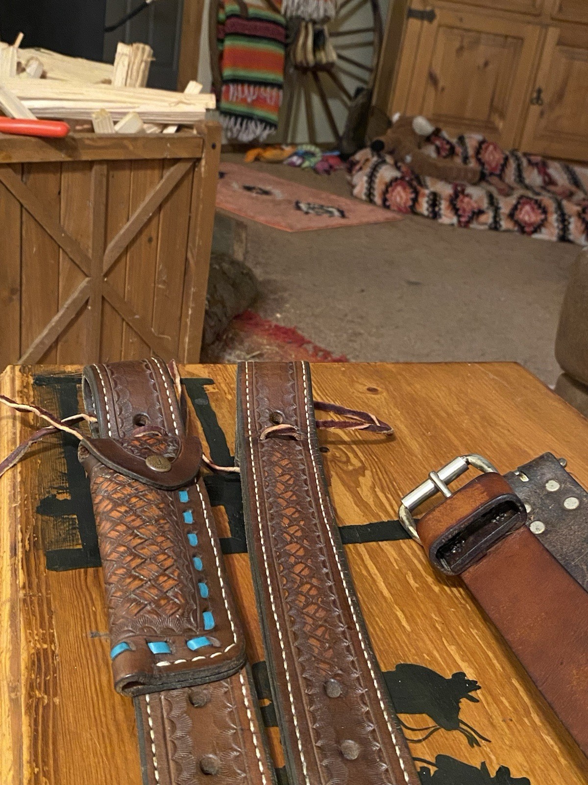 Double J Saddlery Western Saddle Back Billets + Flank Cinch BuckstitchHolder USA