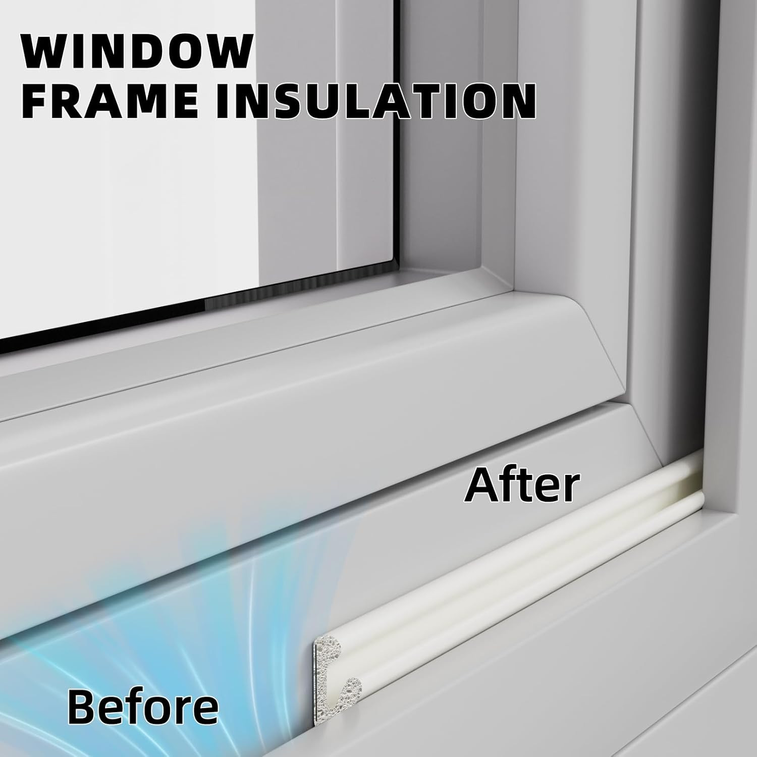 1 Pack*19.6 Ft Self-Adhesive V Shape Foam Window Weather Stripping Door Seal Ins