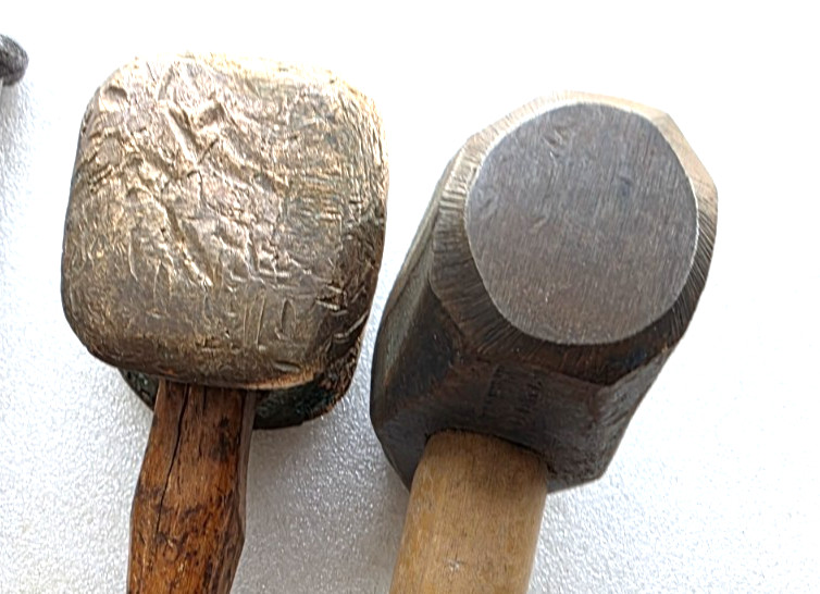 Lot of Vntg Blacksmith Tools Forge Metal Work Sculpture Tools Hammers Chisels