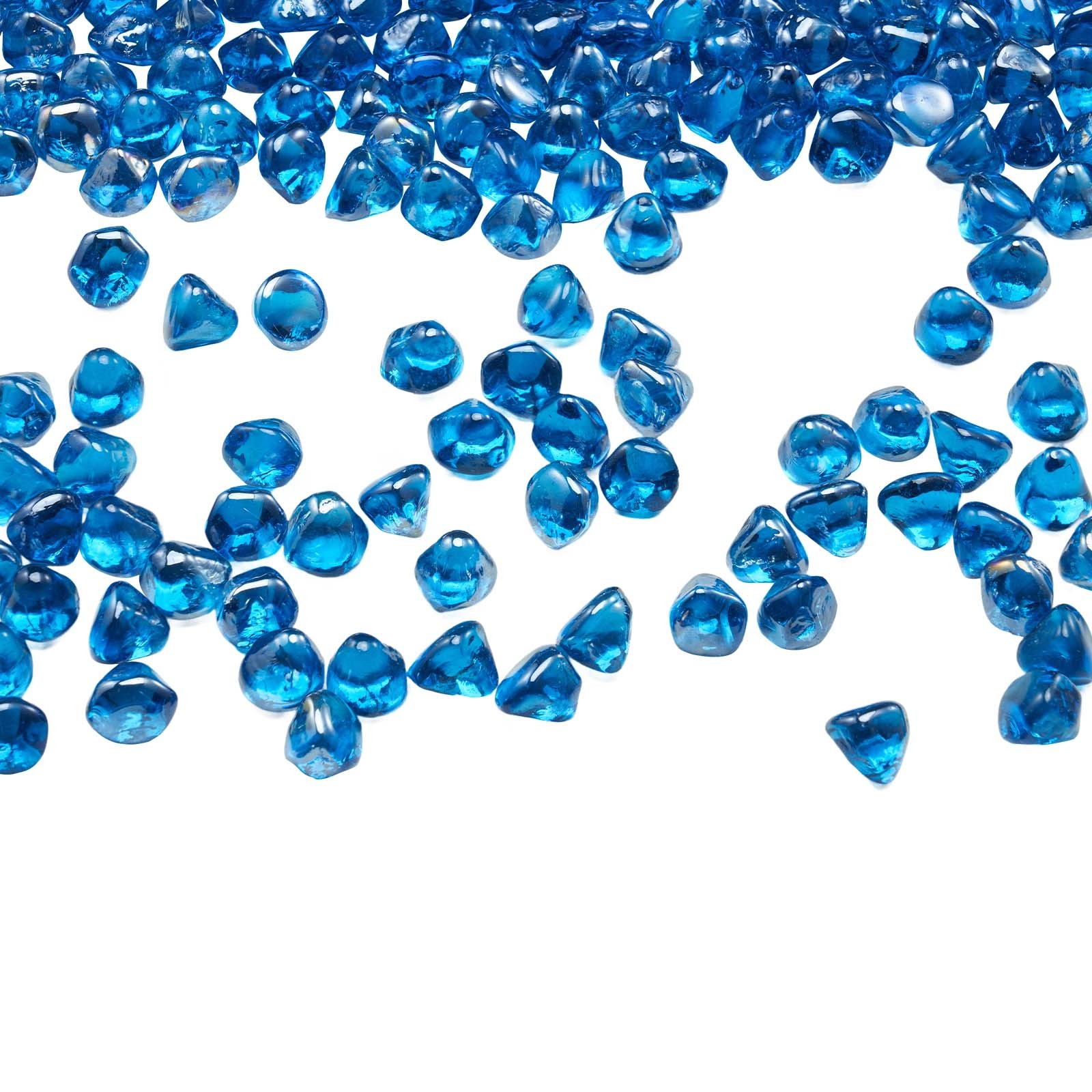 VEVOR 10 LBS Fire Glass 1-Inch Fireplace Glass Rocks for Fire Pit Table