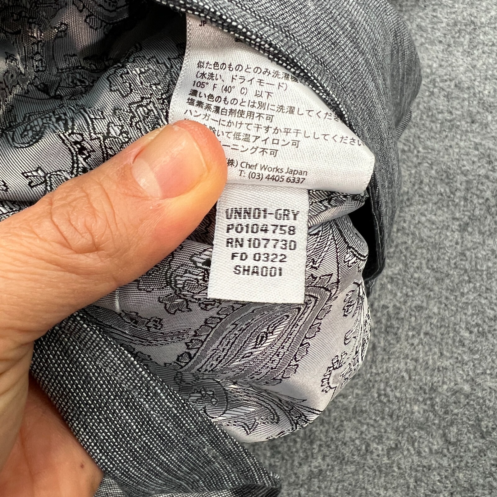 Chef Works Waitstaff Vest Mens 2XL XXL Gray Button Up Urban Collection Server