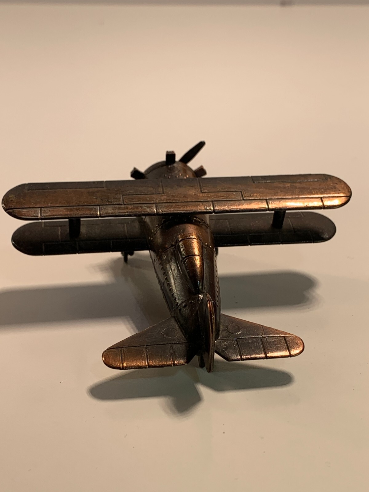 Vintage Die-Cast Pencil Sharpener Old Style Biplane PSF2