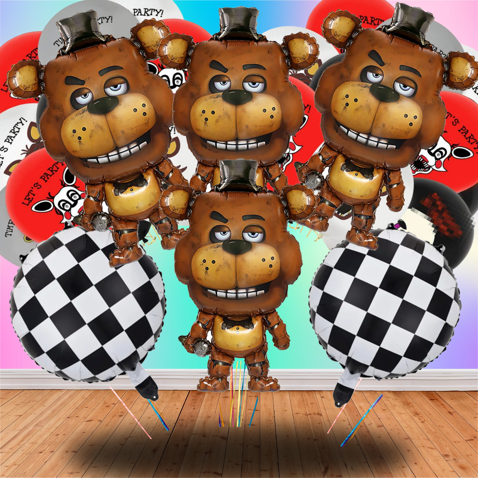 FIVE NIGHTS AT FREDDY FNAF birthday party supplies favor centerpiece BALLOONS