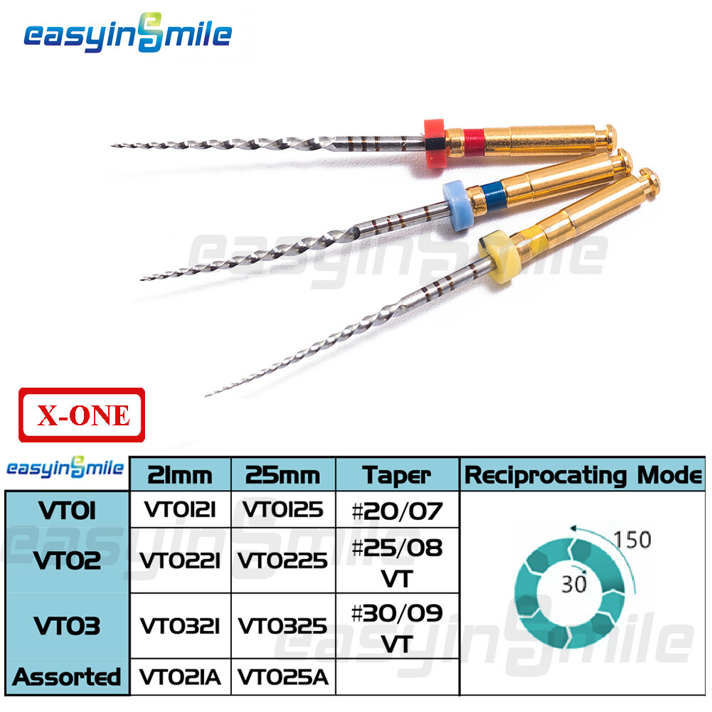6Pcs Dental Endo Root canal Files X-Pro Gold Taper Niti Endodontic Files 25/31MM