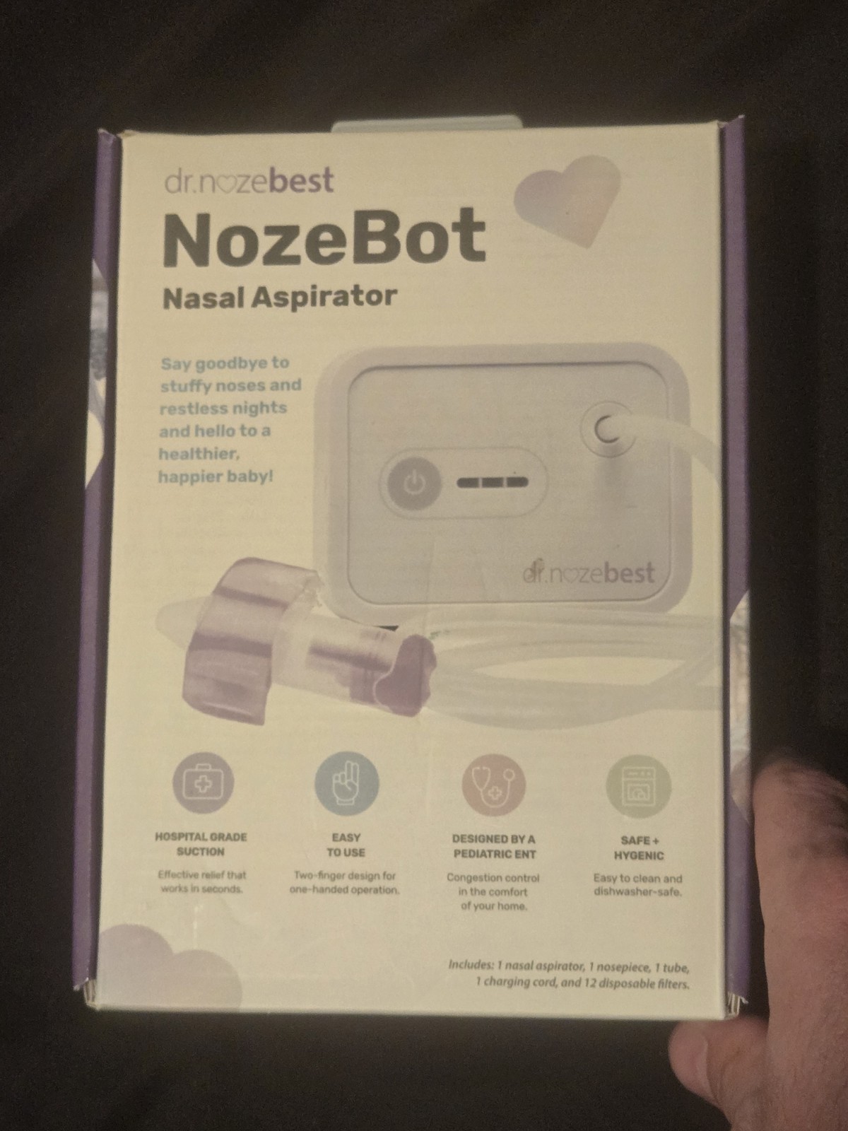 Dr. Noze Best NozeBot Electric Baby Nasal Aspirator High Suction NEW Sealed