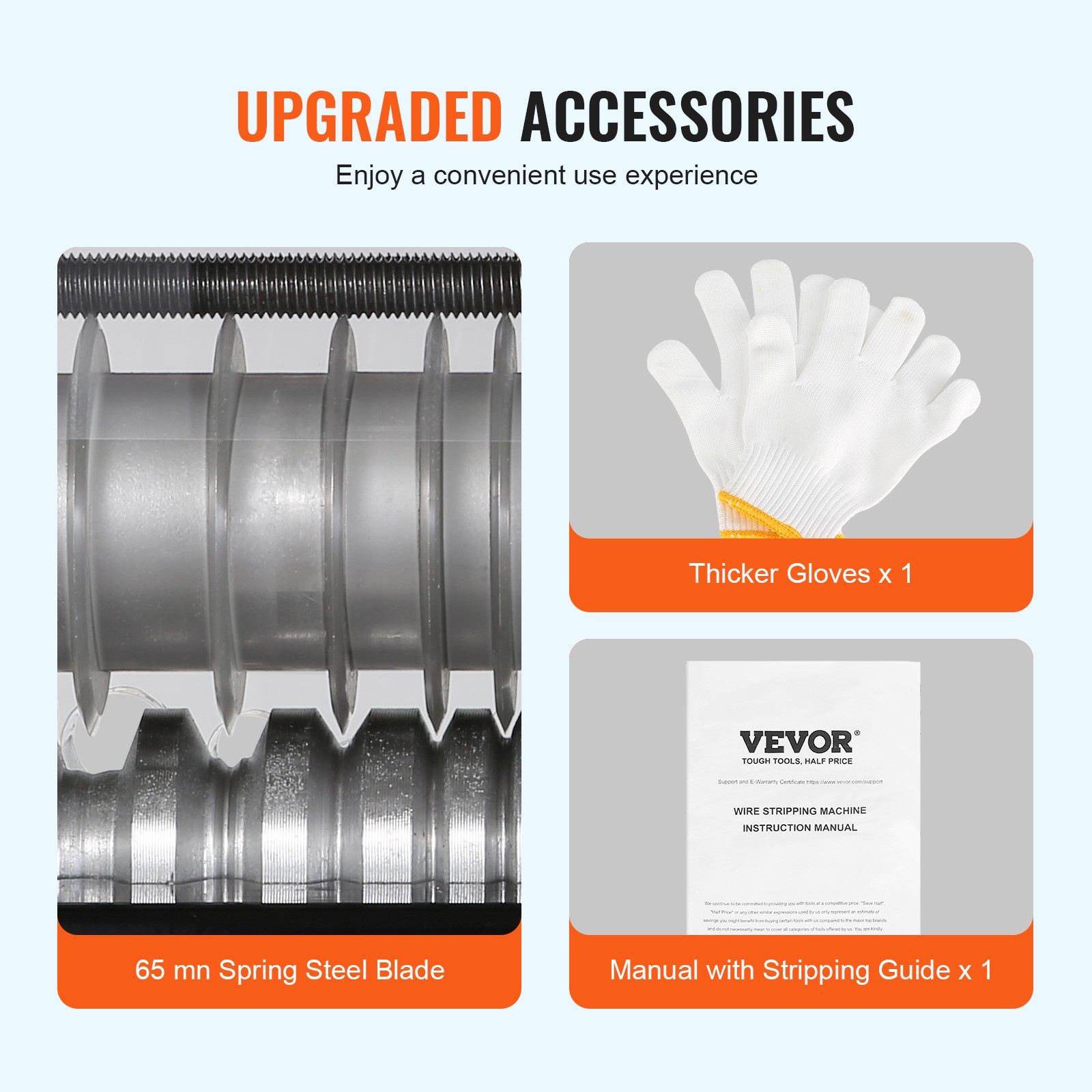 VEVOR Electric Wire Stripping Machine Copper Cable Stripper 0.06''-0.98'' 60 W