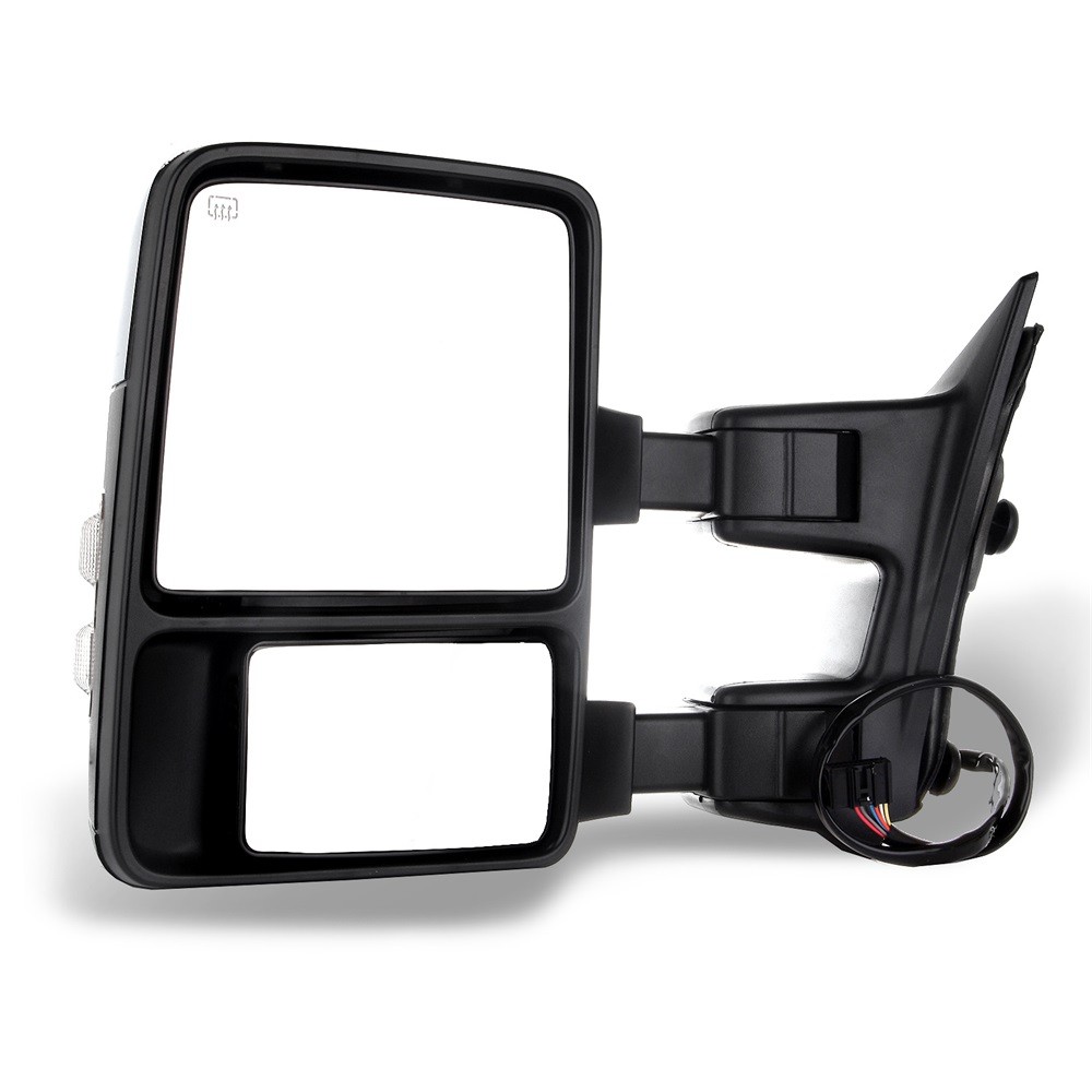 Towing Mirror Pair for 2008-2016 Ford Super Duty Heated Chrome Casing