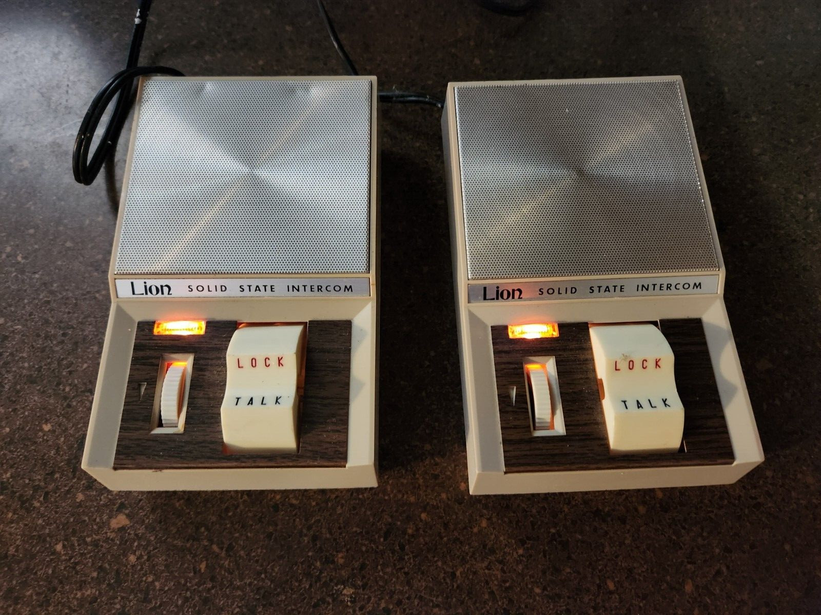 Lion Solid State Intercom Japan AS IS Prop Display NOT WORKING Vintage Pair