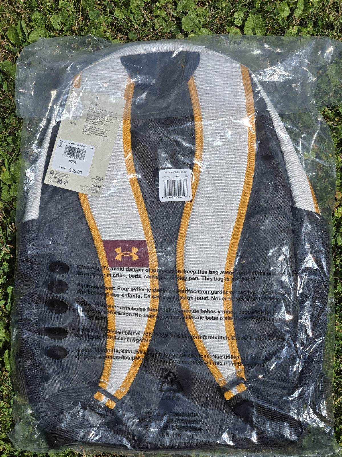 Under Armor Backpack 1996 Retro Vintage Style Team Unisex-Adult UA Zip Closure