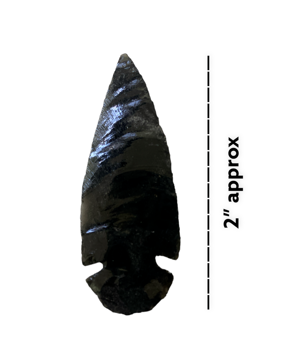 100 LARGE Arrowheads 2" , BLACK OBSIDIAN ,REAL,Hand Knapped,SPEAR,Stone,Mineral