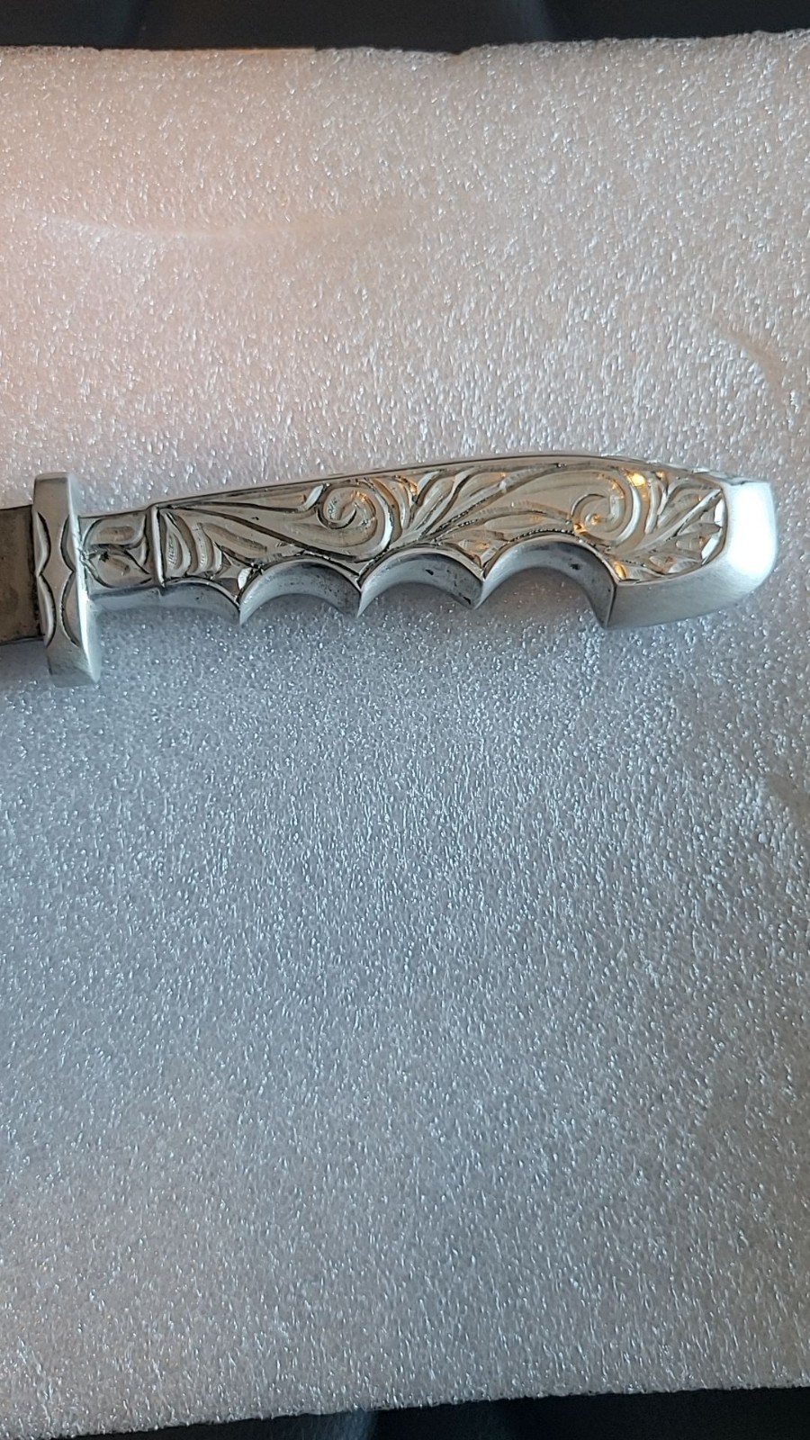 VTG. 1940's Filipino Hand Made Knife W/Leather Sheath. PHILIPPINES