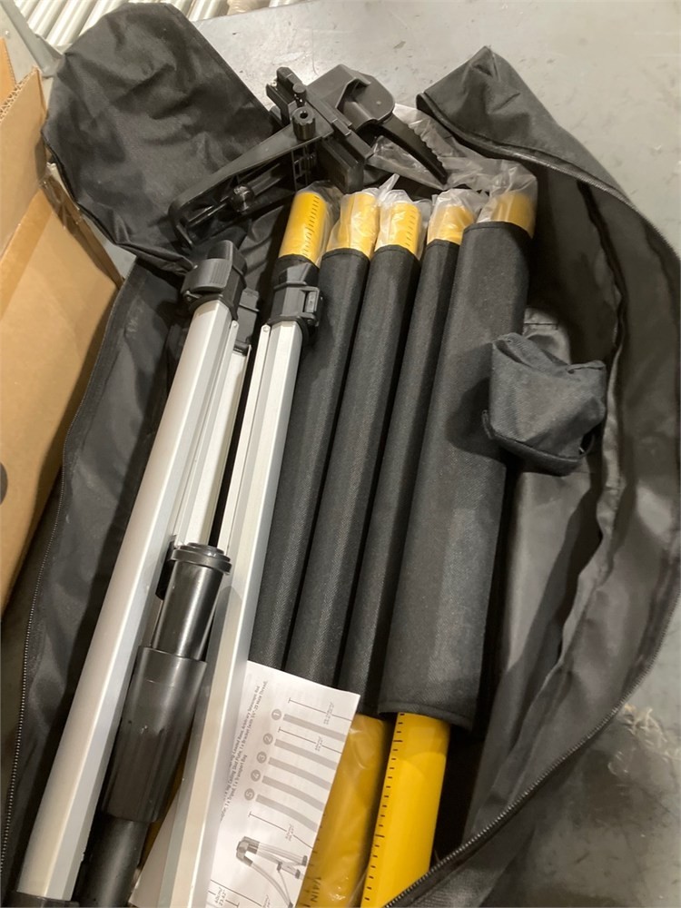 Asorbris 12 Ft./3.7M Professional Laser Level Pole with Tripod and Yellow