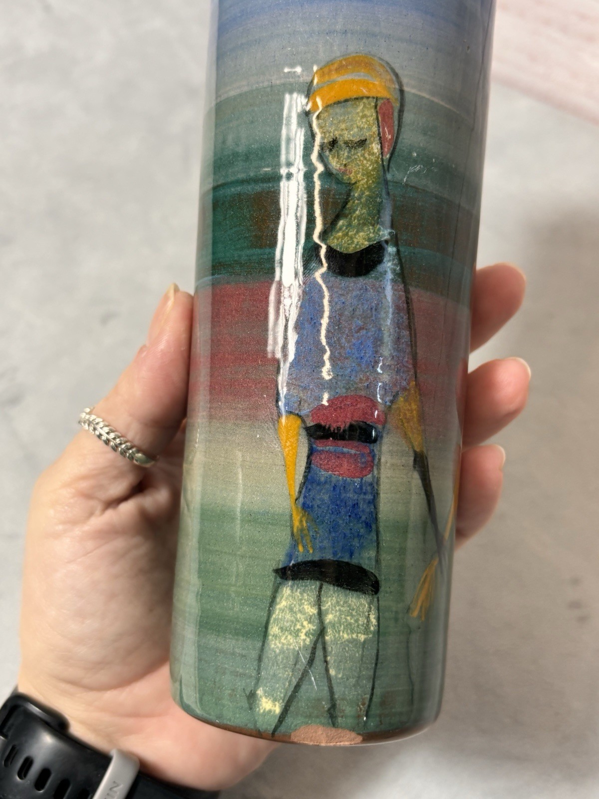 Polia Pillin Mid Century Modern Studio Art Pottery ceramic vase